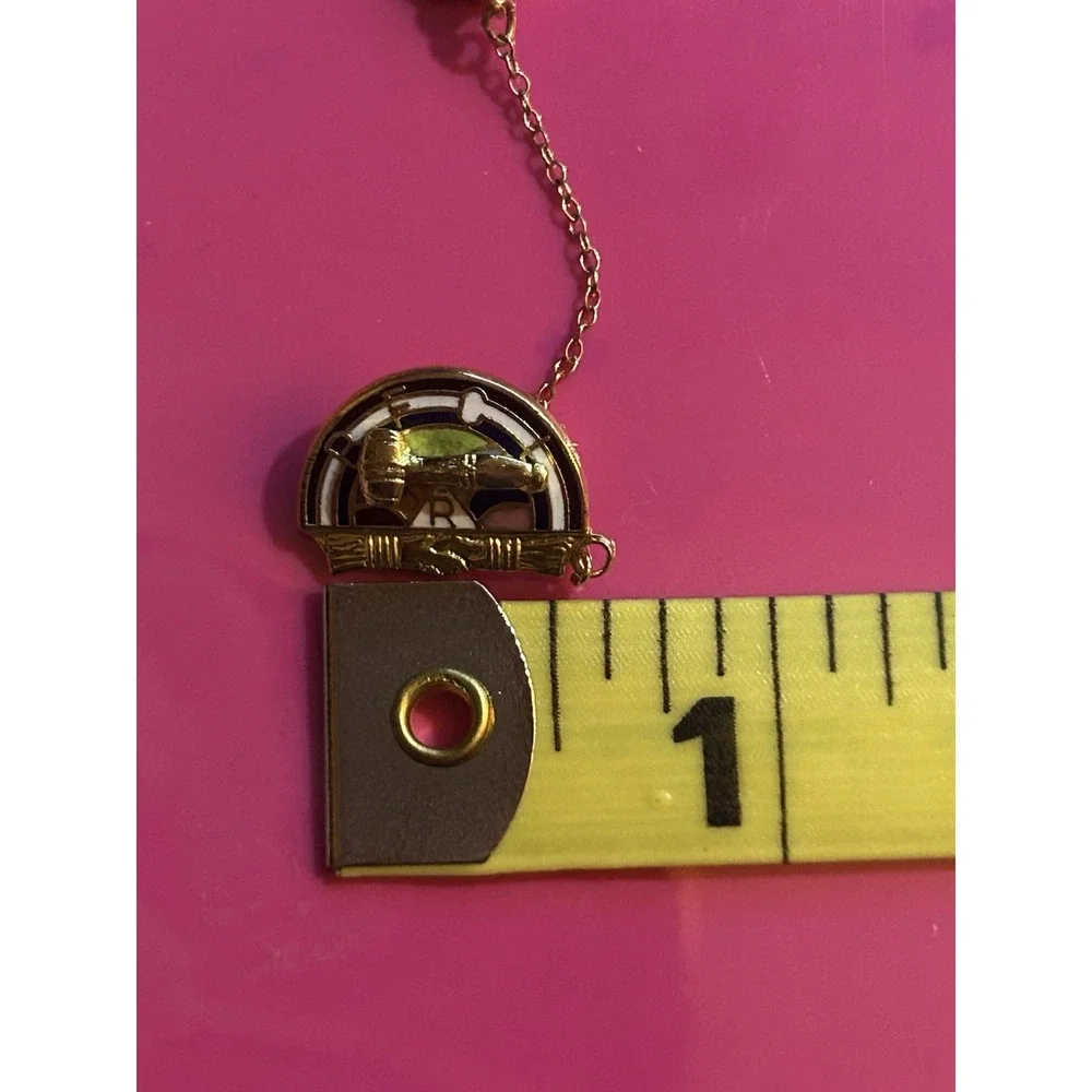 Rainbow Girls - Vintage Two Piece Enamel Lapel Pins - Gavel Pin IORG